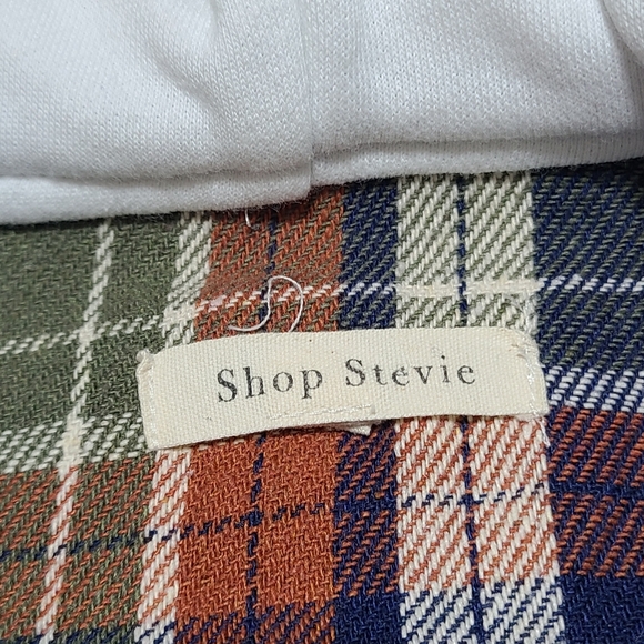 Shop Stevie deconstructed flannel oversized hooded shacket jacket size L - Picture 8 of 12